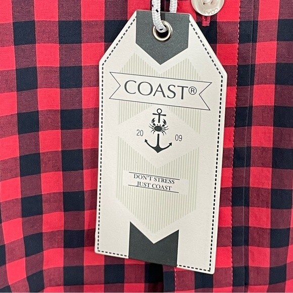 NWT Coast Pink & Blue "The Marlin Buttondown" Button Down Shirt Size MEDIUM - Picture 3 of 6